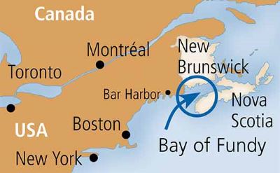 Bay of Fundy map